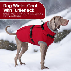 AOFITEE dog coat waterproof outer shell protecting from rain and snow.