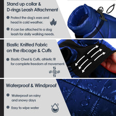 AOFITEE dog coat closeup of fleece lining for warmth and comfort