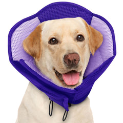 AOFITEE dog cone soft breathable mesh provides comfortable wear for recovery.