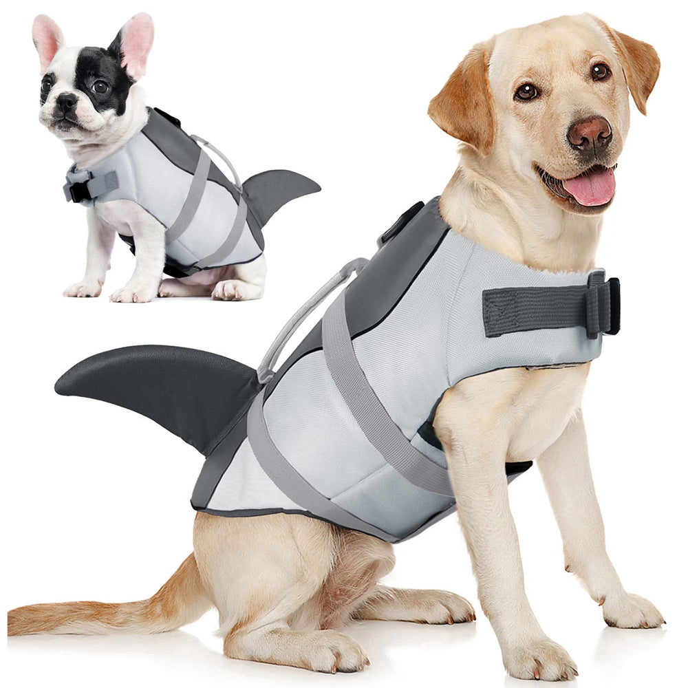 AOFITEE dog life vest front shark design for safer swimming
