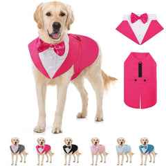 AOFITEE dog tuxedo shirt for large dogs – comfortable formal attire for events.