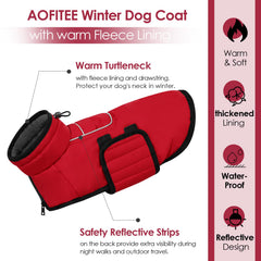 AOFITEE coat with furry collar adds cozy neck warmth for chilly days.