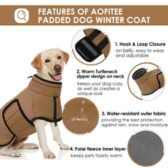AOFITEE leash hole and reflective trims for nighttime safety during walks