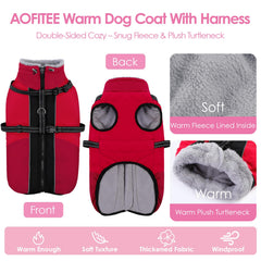 AOFITEE reflective fleece-lined coat enhances visibility in low light for safer evening adventures.