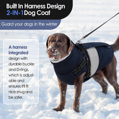 AOFITEE waterproof dog jacket shell keeps wind and rain out on outings