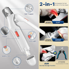 Aoioploa nail grinder with LED lights close-up enabling precise trims