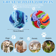 AojSup snuffle ball ocean blue close-up highlighting soft material for pets