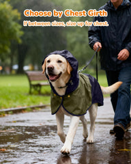 Aokown dog raincoat extended coverage blue shields hindquarters from wind