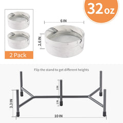 AOMRYOM iron stand features rubber feet to stabilize bowls and protect floors.