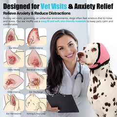 AOOLMOL dog ear muffs in grooming use for calmer sessions.