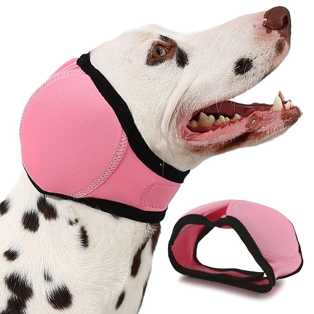 AOOLMOL dog ear muffs side view with adjustable fit for noise relief.
