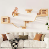 Aoparts PetKABOO cat wall shelves assembly shows modular design for flexible layouts