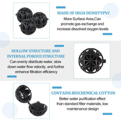 AOQIVIS bio balls in filter system support versatile setups across canister and HOB units.