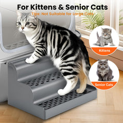 Aothey Litter Box Step mesh catcher traps loose litter keeping floors cleaner