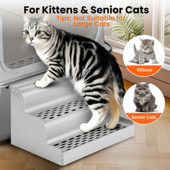 Aothey Litter Box Step mesh-catcher promotes clean floors and reduced tracking