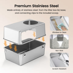 Aothey enclosed litter box shows privacy and odor control in a single unit.