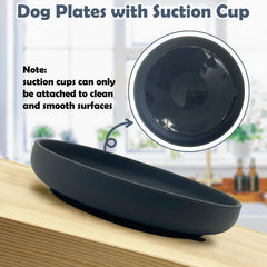 Apatal suction cup base prevents spills on tiles during meals.