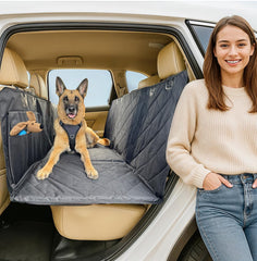 APetsPlanet dog car seat cover hard bottom protects against spills and hair