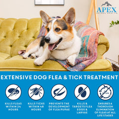 APEX ANIMAL HEALTH Apex Plus packaging indicates 6-month supply and long-lasting protection