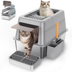 Aphyxen stainless-steel litter box lid showing durable odor control and easy cleaning.