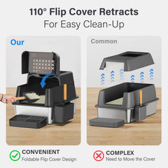 Aphyxen flip-top lid close-up shows easy scooping access.