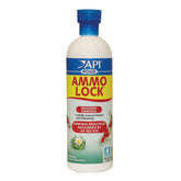 API POND AMMO-LOCK bottle front shows pond detoxifier for clearer water and healthier fish