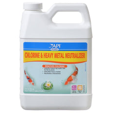 API Pondcare 2-pack bottles front view for pond water dechlorination and heavy metal detox.