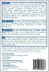 API Quick Start 16oz saltwater bottle supports rapid cycle in reef tanks.