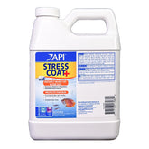 API STRESS COAT bottle pour illustrating immediate water conditioning for safe fish
