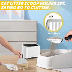 Apidgrowth cat scooper stand keeps litter area organized and clutter-free.
