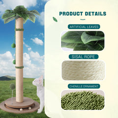 Aplatho cat scratching post green decor blends with home aesthetics