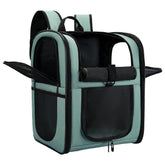 Apollo Walker dog cat carrier backpack blue front view for comfortable transport on hikes