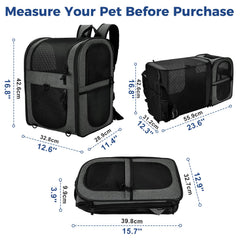 Apollo Walker pet carrier backpack ventilated design enhances airflow for comfortable use.