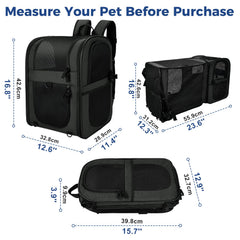 Apollo Walker pet carrier backpack ventilated design improves airflow for comfort.