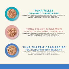 Applaws tuna fillet with salmon can—omega-3 rich pair for a tasty bite.