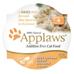 Applaws Peel and Serve broth cup close-up showing glossy broth for cats.