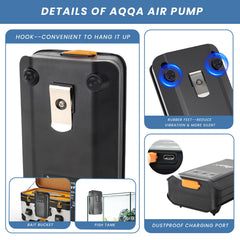 AQQA air tube and check valve setup for safe, leak-free operation.