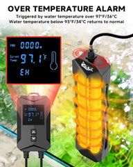 AQQA heater’s ABS shell protects fish and equipment during maintenance.