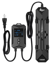 AQQA aquarium heater with LED display shows precise temperature control in action.