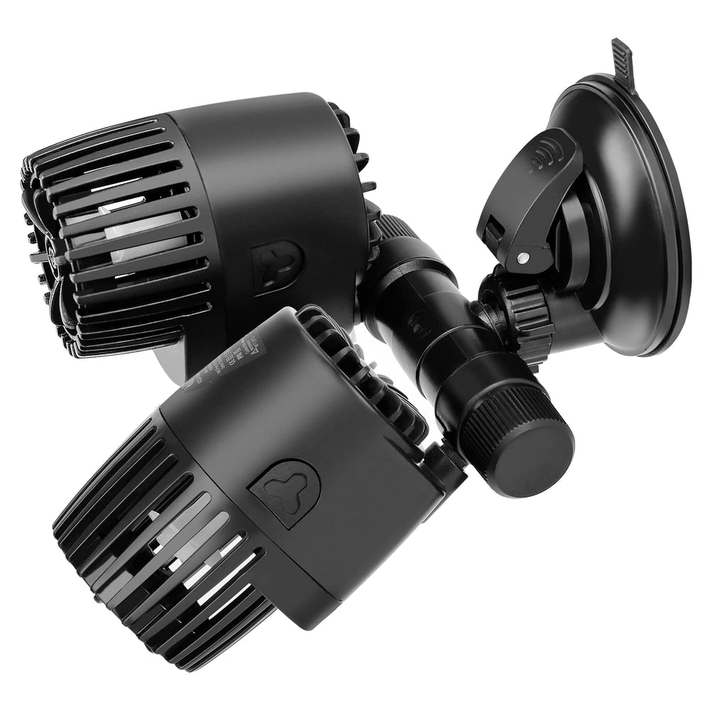 AQQA Aquarium Wave Maker showing 360° rotation for customizable water flow