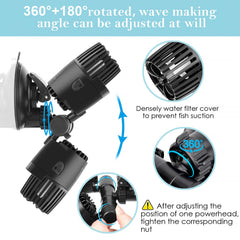 AQQA ultra-quiet operation reduces vibration for a peaceful tank