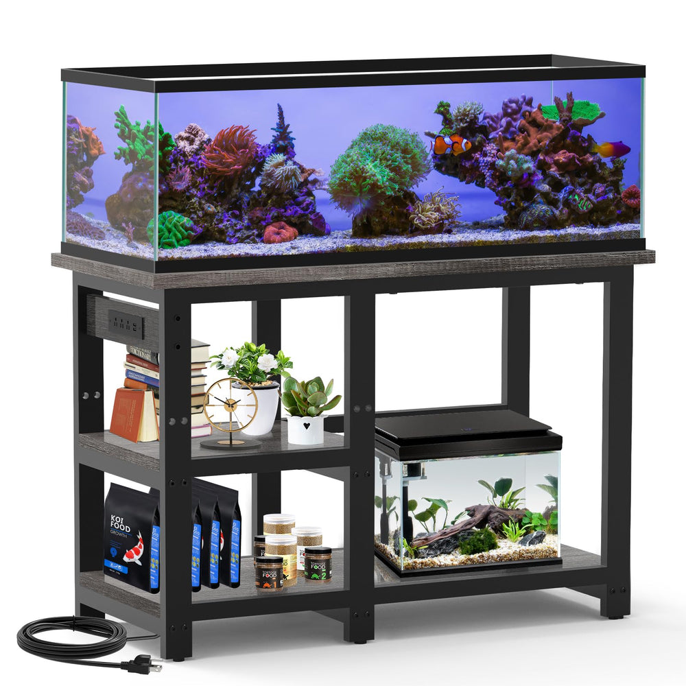 AQQA fish tank stand top supports a 40-50 gallon tank with a sturdy surface.