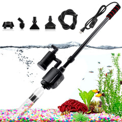 AQQA Electric Aquarium Gravel Cleaner assembled for quick setup and versatile cleaning.