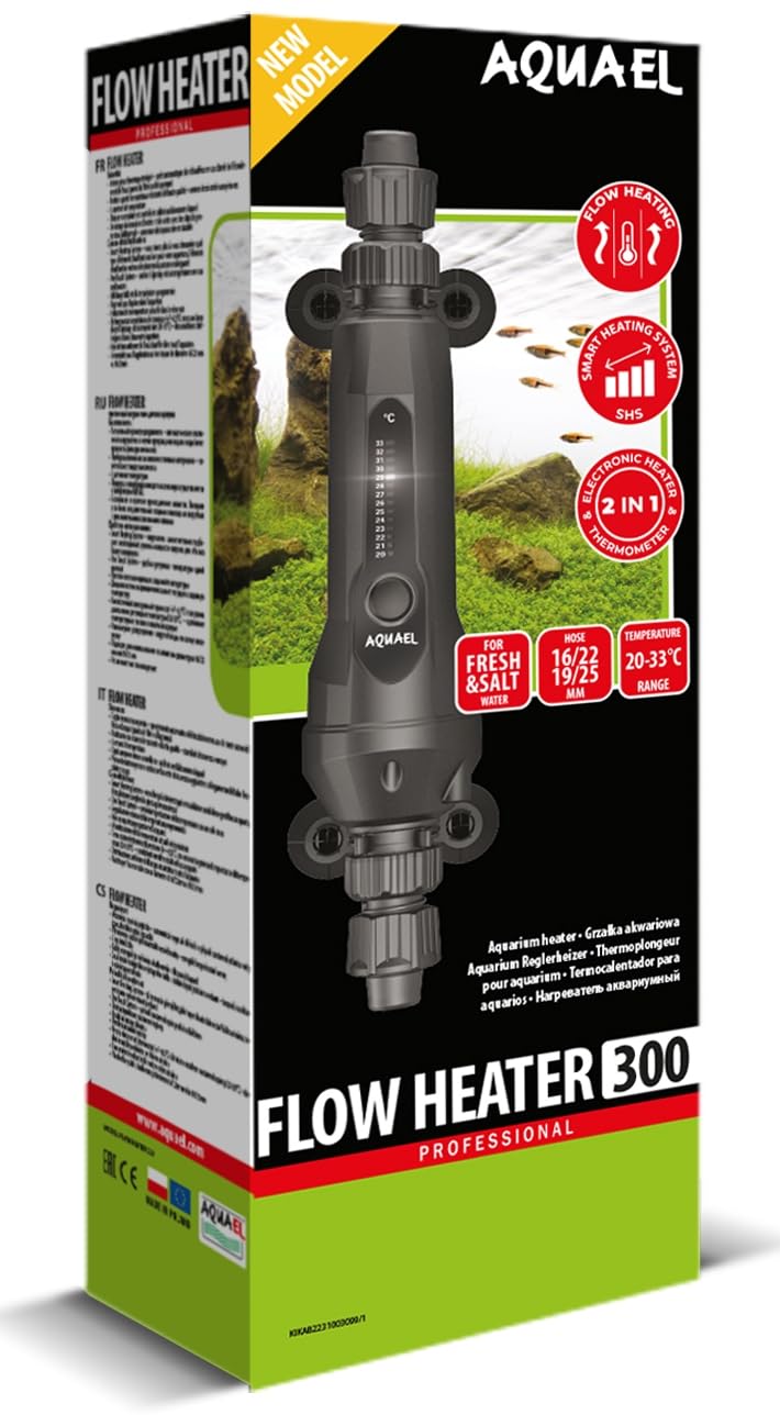 Aquael Inline Flow Heater exterior mount design keeps tanks clean and clutter-free.