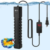 AquaMiracle 500W submersible heater with LED display shows precise temperature control.
