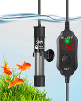 AquaMiracle adjustable 50W heater submersible provides precise warmth for 5-10 gallon tanks