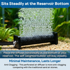 AquaMiracle air stone anti-clogging feature reduces maintenance and extends life