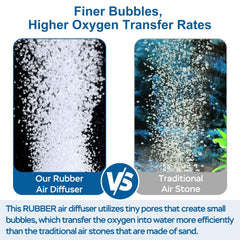 AquaMiracle air stone bottom-weighted design keeps diffuser steady at the tank bottom