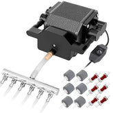 AquaMiracle Quiet Aquarium Air Pump front view showing powerful, quiet aeration.