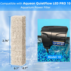 AQUANEAT ammonia reducer pads installed in Aqueon QuietFlow filter for improved water quality